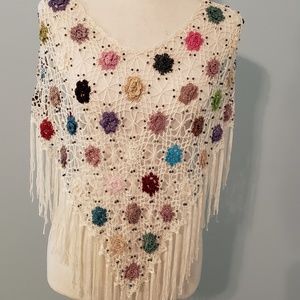 NWOT Vintage Boho poncho.
